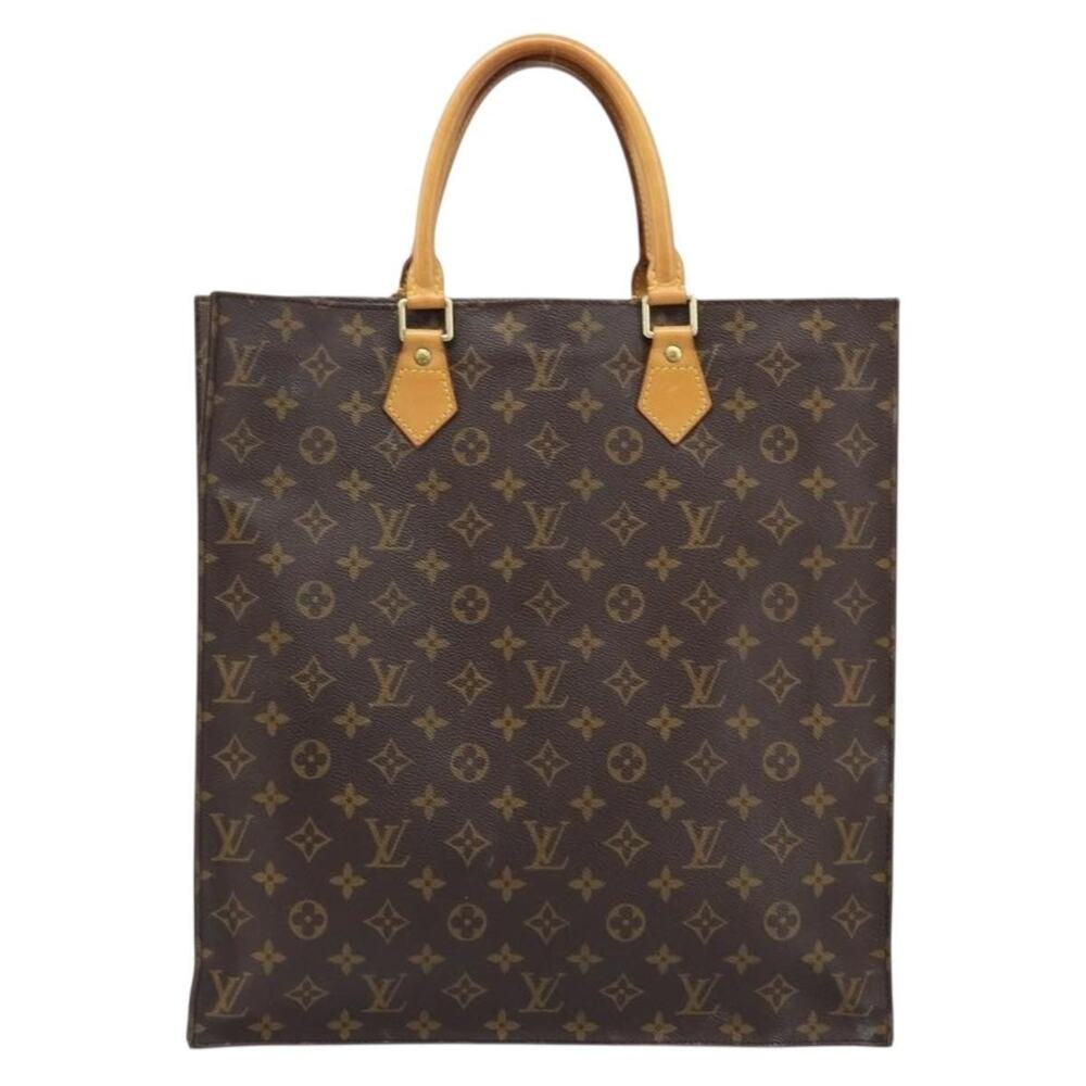 Louis Vuitton Monogram Sac Plat Handbag Brown